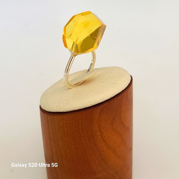 Baltic Amber adjustable ring - Picture 1 of 4